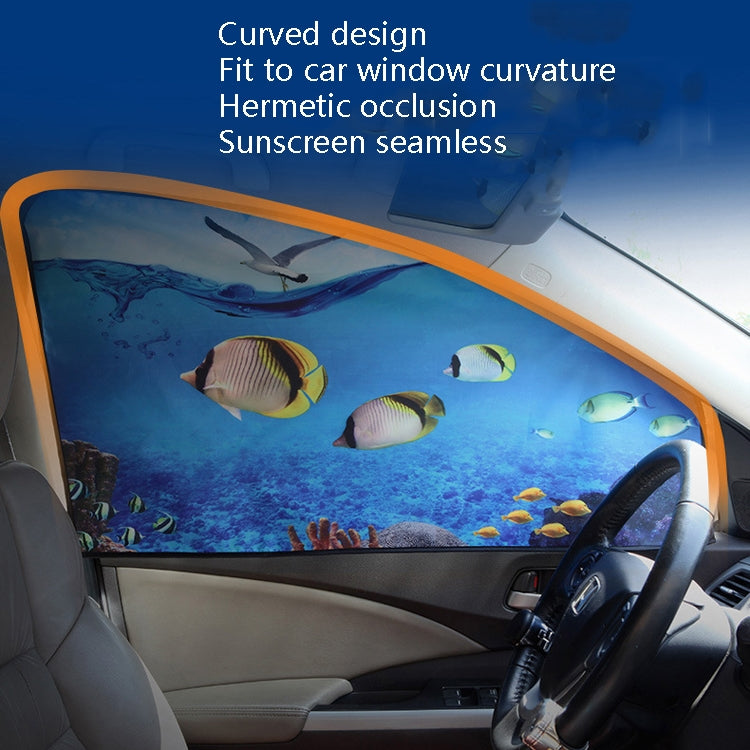 Automobile Sunshade Car Windows Sun Protection And Heat Insulation Magnetic Telescopic Side Curtains