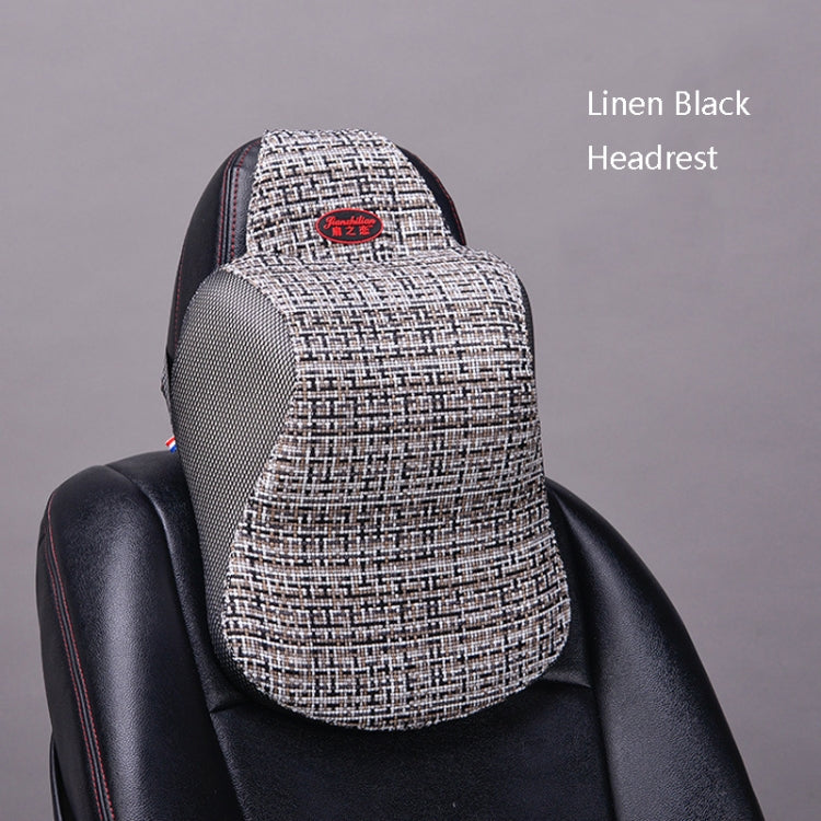 Car Seat Neck Pillow And Back Pad Linen Memory Cotton Soothing Car Cushion