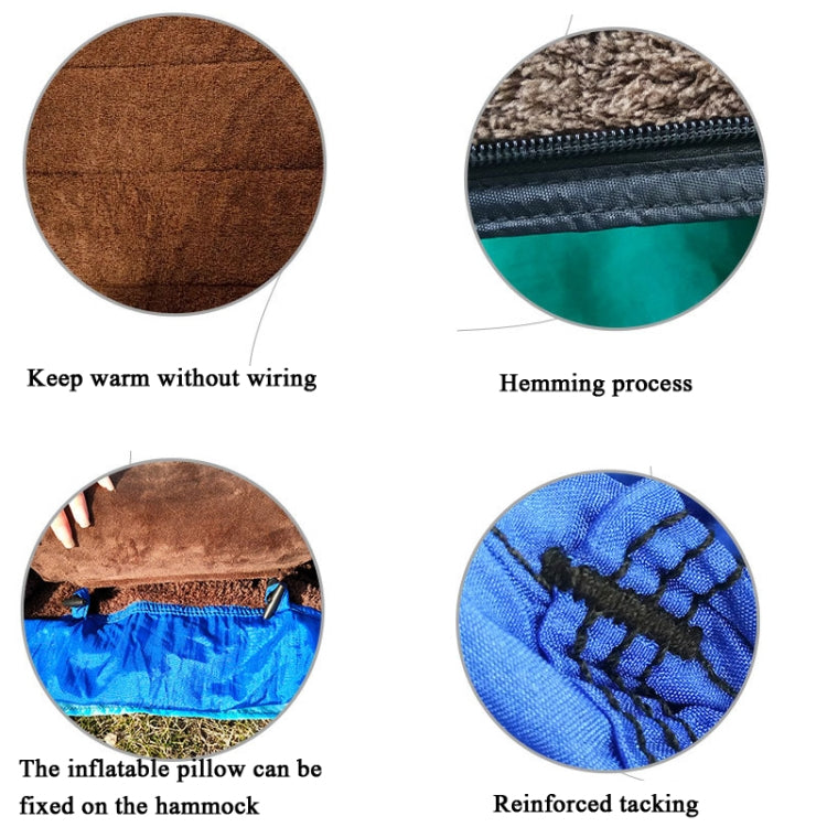 280X140cm Outdoor Casual Single Warm Hammock Autumn Winter Camping Hammock Thick Cotton Hammock