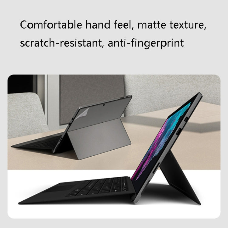 Notebook Shell Protection Sticker For Microsoft Surface Pro 4/5/6 (Back A+Border Matte Translucent)