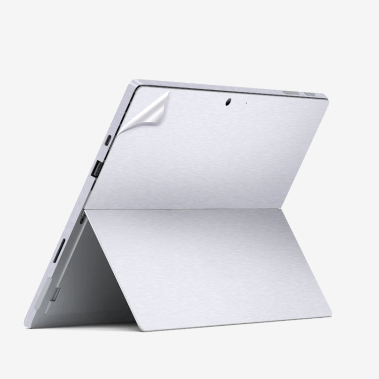 Notebook Shell Protection Sticker For Microsoft Surface Pro 7 (Back A+Border Silver Drawing)