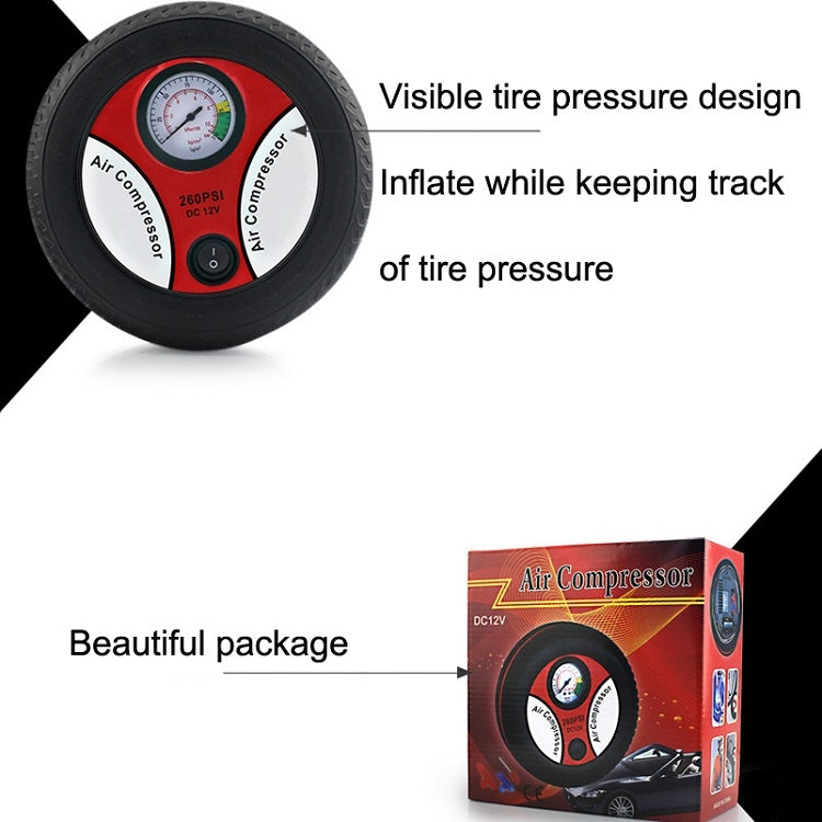 DC12V 12A Car Portable Air Pump Electric Car Tire Pump, Specification: 25-cylinder Tire Inflatable Pump