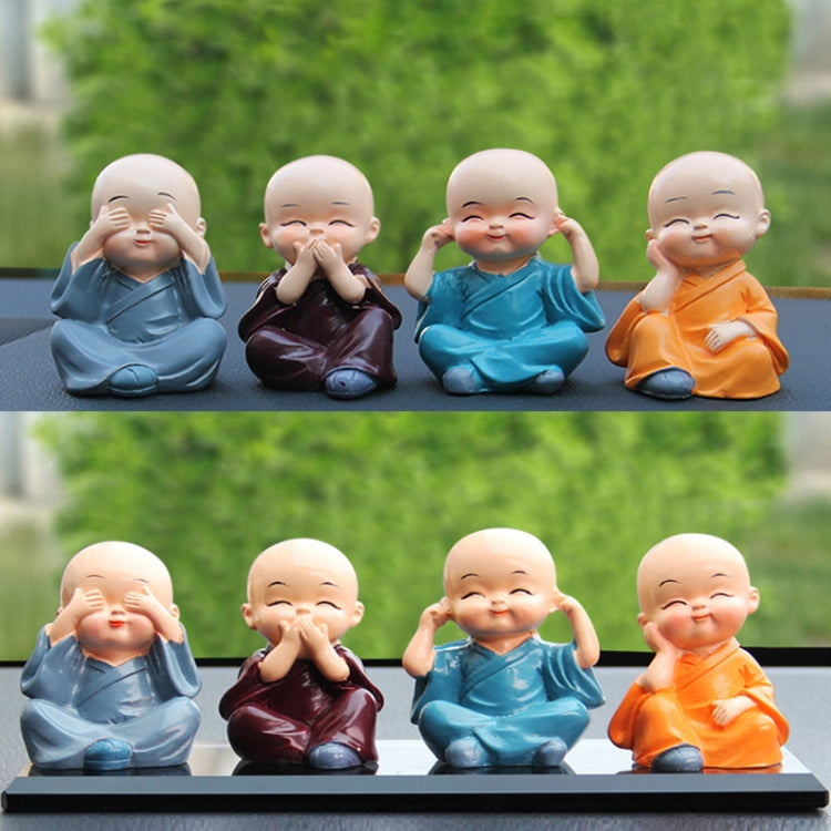 In Car Cute Four Little Monks Ornaments Car Interior Decorations Specification: Crystal Base Not Swing