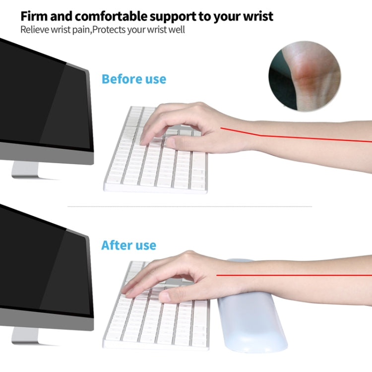 Creative Wristband Cute Silicone Hand Pillow Crystal Wrist Mouse Holder, Size: 43.5 x 6.8 x 1.75cm, Colour: Light Blue-Large