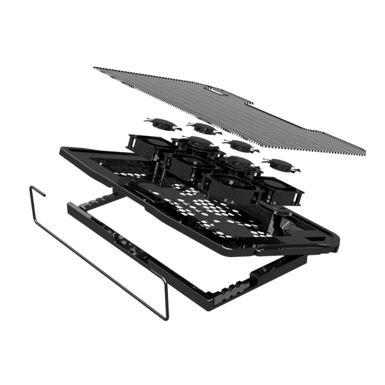 NUOXI H9 Notebook Radiator Computer Base Fan Bracket Pad(Black)