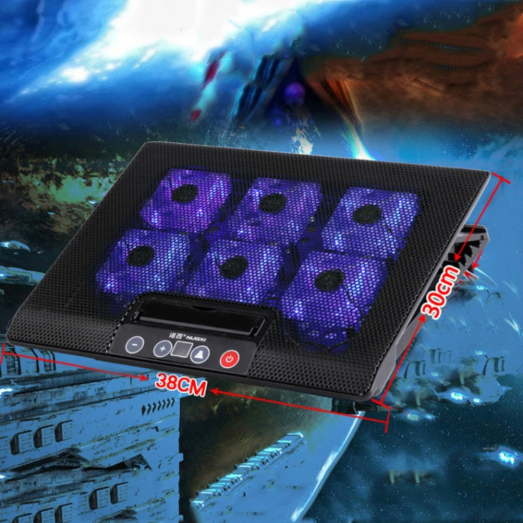 NUOXI M8 Laptop Radiator Multi-Angle Adjustment Six Fan Touch Screen Button Bracket