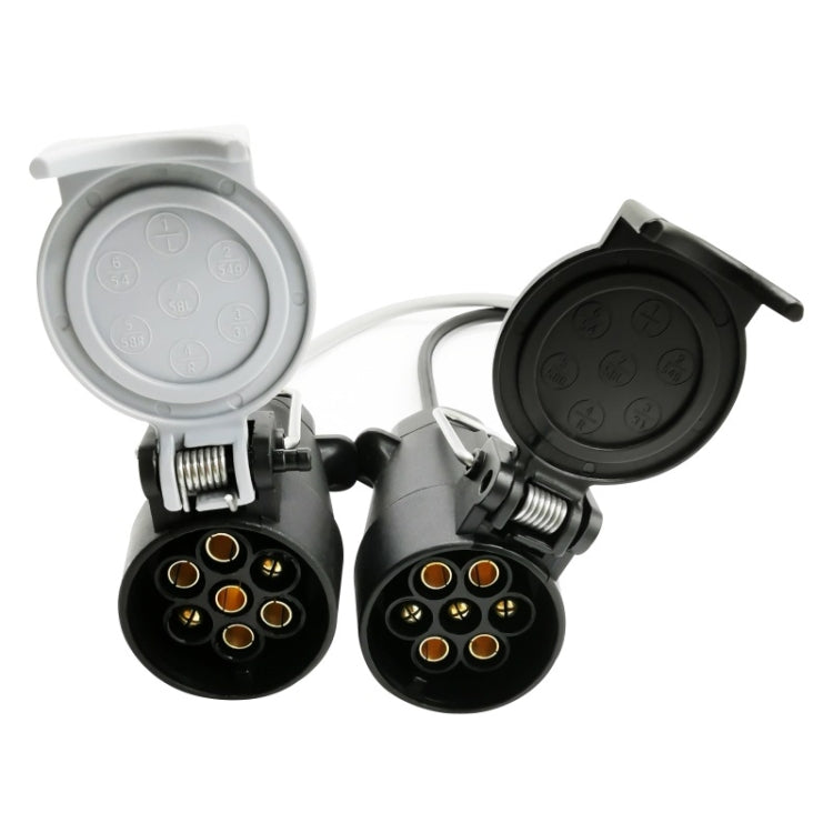 VC1014 13P Transfer Double 7P Trailer Connector Cable Car Plug Socket Conversion Plug EU Plug