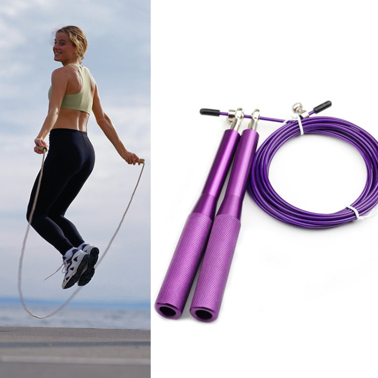 Training Sports Fitness Bearing Aluminum Handle Steel Wire Skipping Rope, Length: 3m