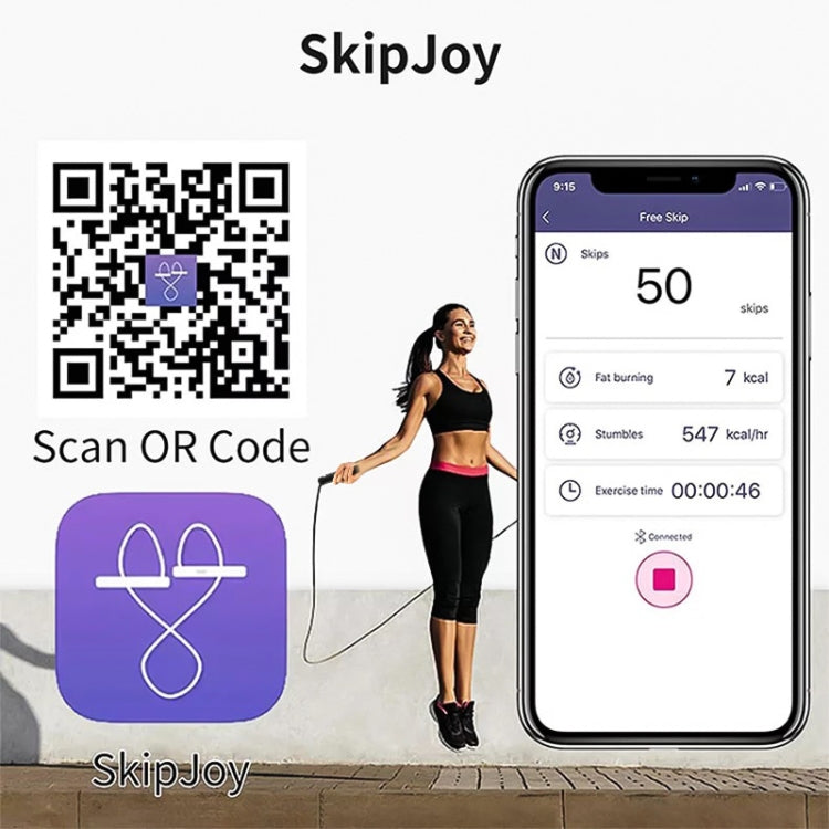 Cordless And Corded Dual-Use USB Charging Children Steel Wire Skipping Rope Smart APP Bluetooth Connection Fitness Counting Skipping Rope, Rope Length: 3m