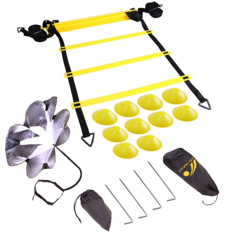23 In 1 Football Training Agility Ladder + Logo Disc + Drag Umbrella Set