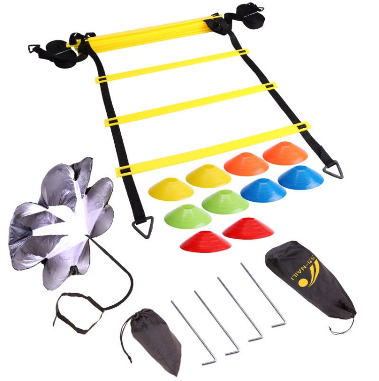 23 In 1 Football Training Agility Ladder + Logo Disc + Drag Umbrella Set