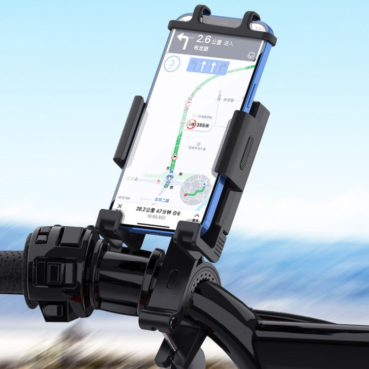 2 PCS Motorcycle Electrical Pedal Car Self-Lock Bracket Riding One-Button Shrink Mobile Phone Holder