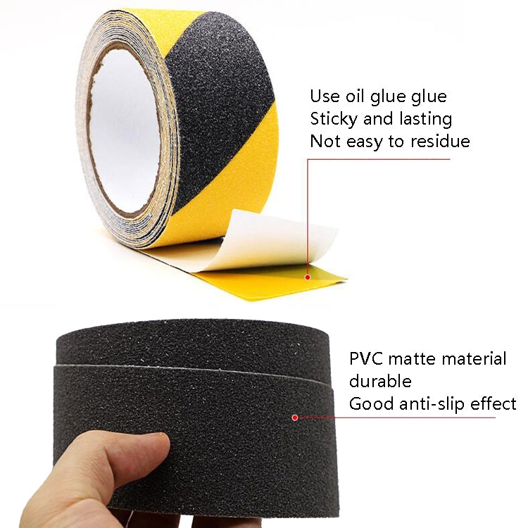 Sands Anti-Slip Tape Ground Sticking Line Wear-Resistant Stair Step Warning Tape Black 2.5cm x 5m