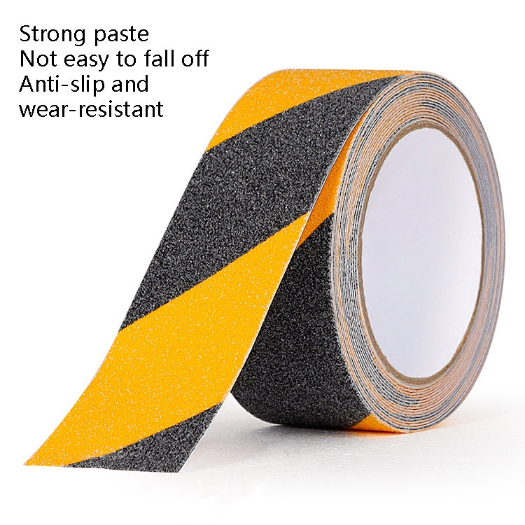 Sands Anti-Slip Tape Ground Sticking Line Wear-Resistant Stair Step Warning Tape Black Yellow 2.5cm x 5m
