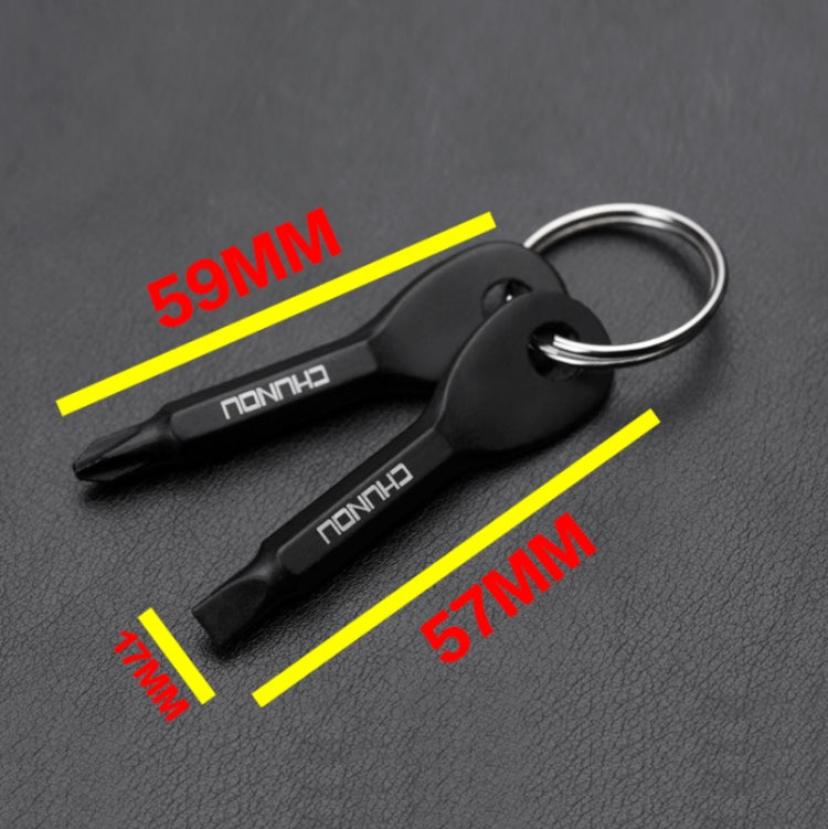 CHUNOU 7 PCS Metal Phillips Screwdriver Car Keychain Pendant