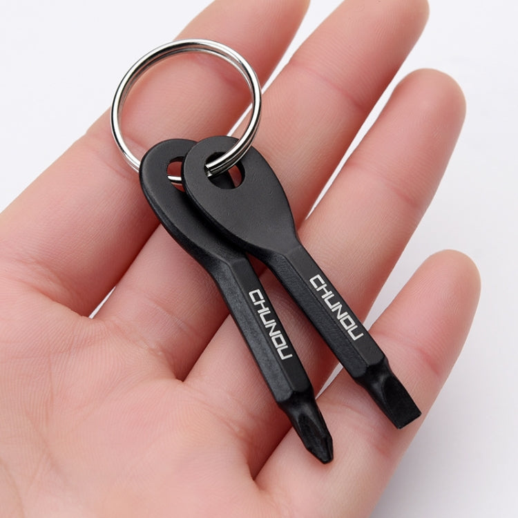 CHUNOU 7 PCS Metal Phillips Screwdriver Car Keychain Pendant