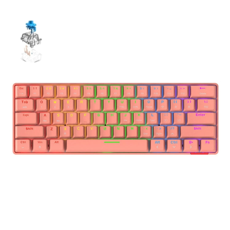 STK61 61-Keys Full-Key Non-Punch Bluetooth Wired Dual Modes Mechanical Keyboard, Cable Length: 1.6m