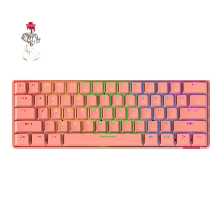 STK61 61-Keys Full-Key Non-Punch Bluetooth Wired Dual Modes Mechanical Keyboard, Cable Length: 1.6m