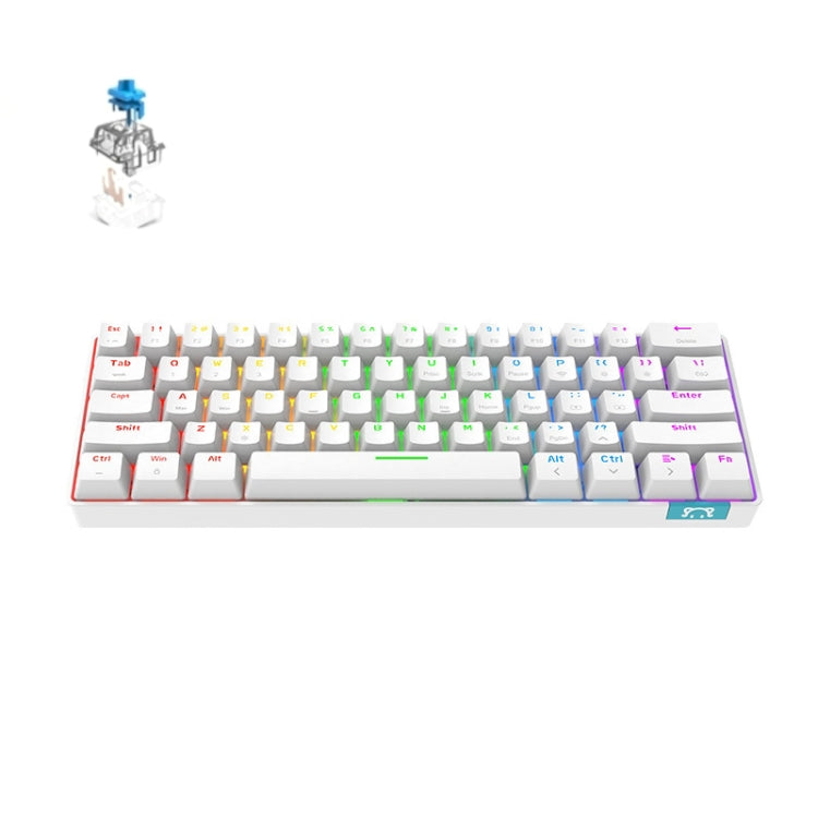 STK61 61-Keys Full-Key Non-Punch Bluetooth Wired Dual Modes Mechanical Keyboard, Cable Length: 1.6m