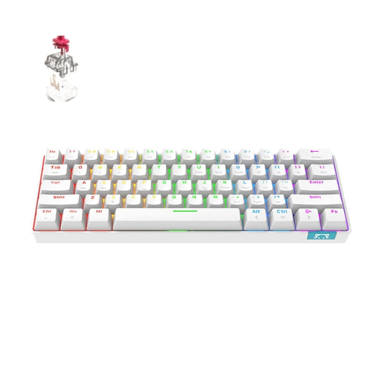 STK61 61-Keys Full-Key Non-Punch Bluetooth Wired Dual Modes Mechanical Keyboard, Cable Length: 1.6m