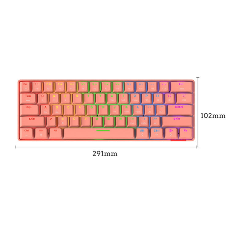 STK61 61-Keys Full-Key Non-Punch Bluetooth Wired Dual Modes Mechanical Keyboard, Cable Length: 1.6m