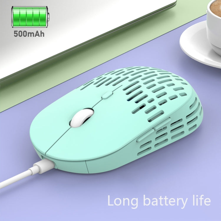 T13 1600 DPI 6-Buttons Luminous Hollow Bluetooth 5.1 + 2.4GHz Wireless Mouse