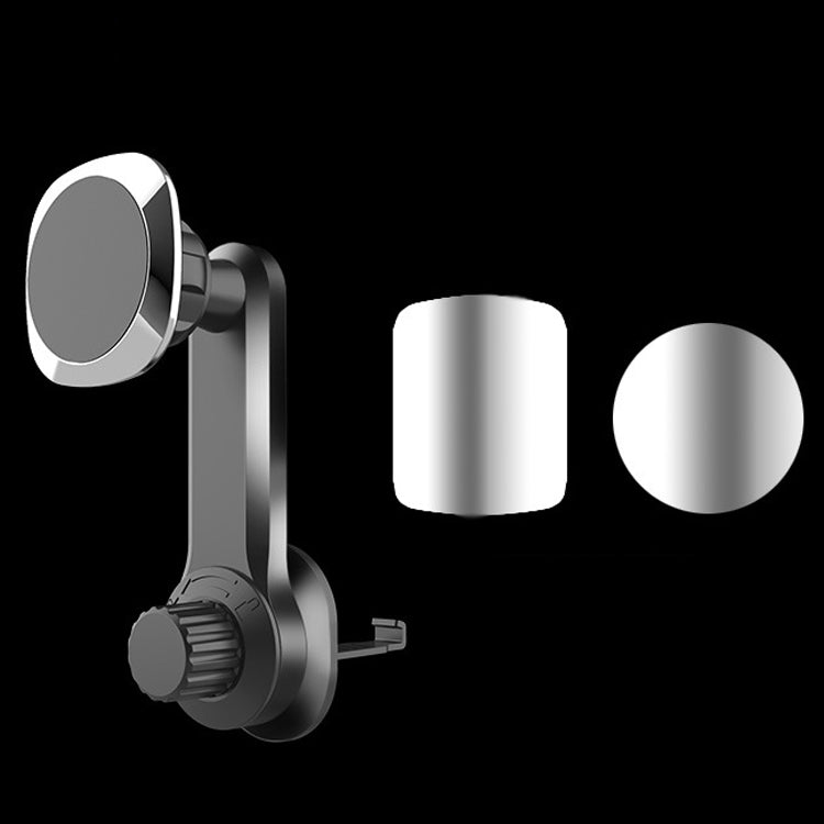 A-010 Car Mobile Phone Bracket Outlet Magnet Universal Extended Bracket, Colour: Black Metal Plating