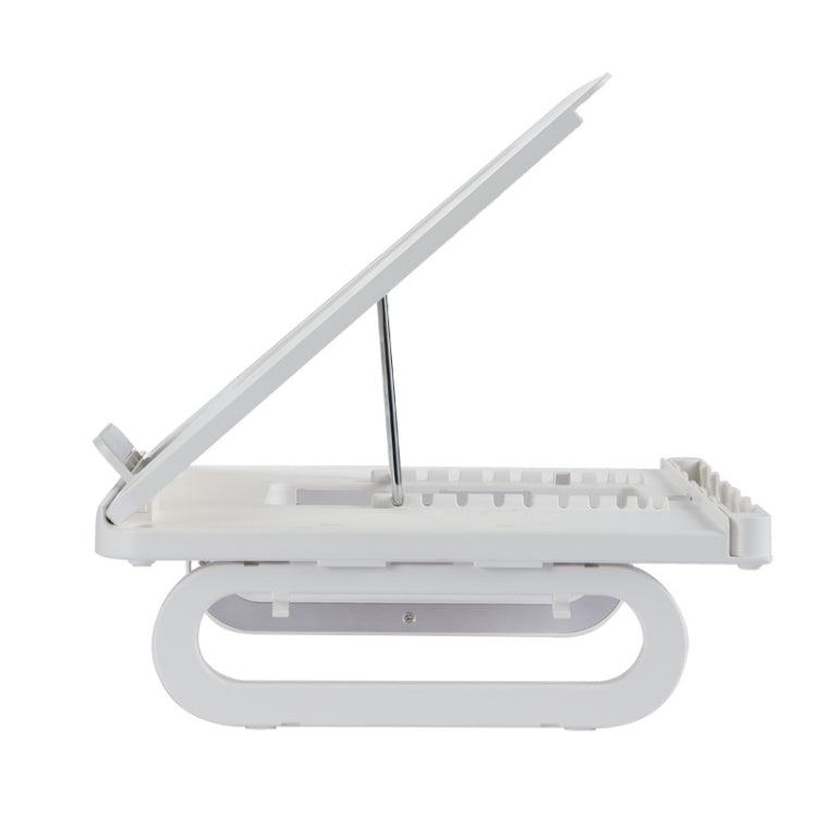 A23 Foldable Notebook Stand With 10-Speed Adjustment Computer Cooling Lifting Stand, Colour: Detachable Accessories 3.0HUB (White)