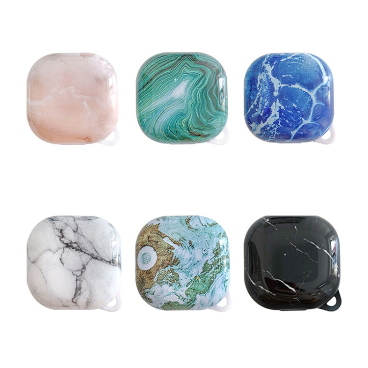 2 PCS Marble Pattern Wet Sticking PC Hard Shell Cover for Galaxy Buds Live