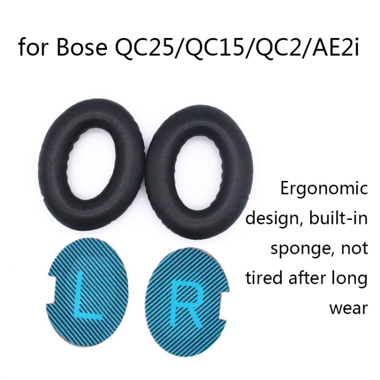 2 PCS Headset Lambskin Sponge Cover Earmuffs For Bose QC25 / QC15 / QC2 / QC35 / AE2i