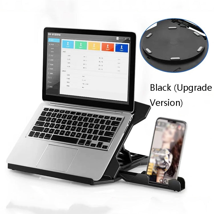 N31 Portable Laptop Bracket Liftable Computer Support Base, Colour: Black (Upgrade Version)