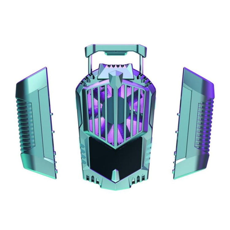 X3A Intelligent Digital Display Temperature Control Magnetic Dual Battery Mobile Phone Radiator Game Cooling Handle With RGB Breathing Light, Battery Capacity: 500mAh x 2