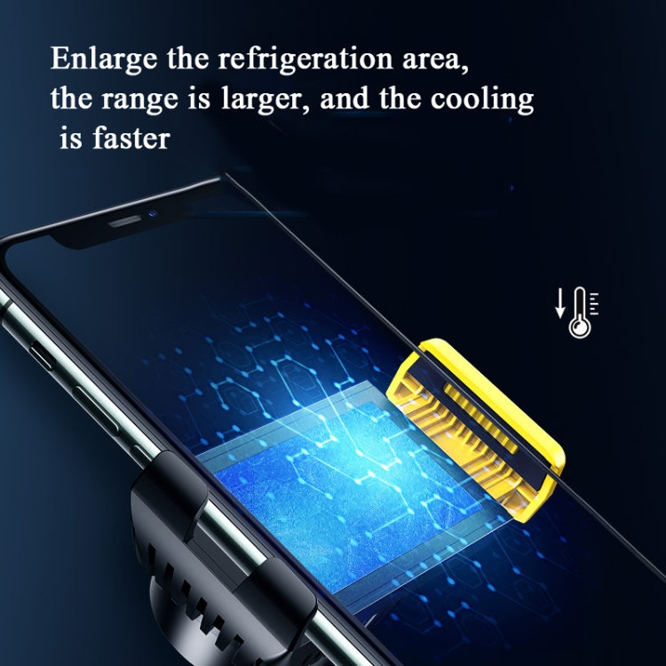 JS37 Three-speed Adjustable Temperature Intelligent Induction Semiconductor Cooling Mobile Phone Radiator(Yellow)