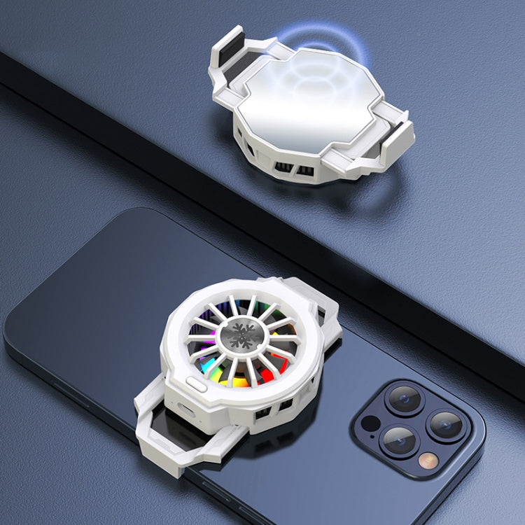 F10 Semiconductor Cooling Mobile Phone Radiator for Mobile Phones within 67-88mm Width, Style: Wireless Recharge (White)