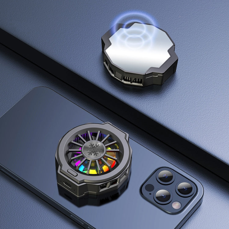 F10 Semiconductor Cooling Mobile Phone Radiator for Mobile Phones within 67-88mm Width, Style: Magnetic Wireless Recharge (Black)