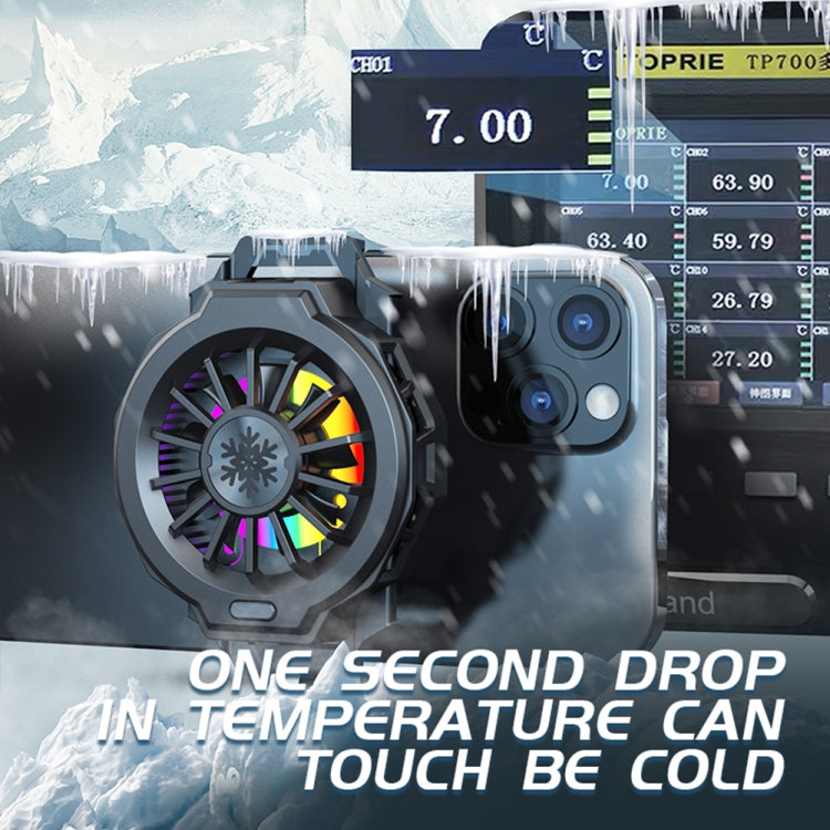 F10 Semiconductor Cooling Mobile Phone Radiator for Mobile Phones within 67-88mm Width, Style: Magnetic Wireless Recharge (Black)