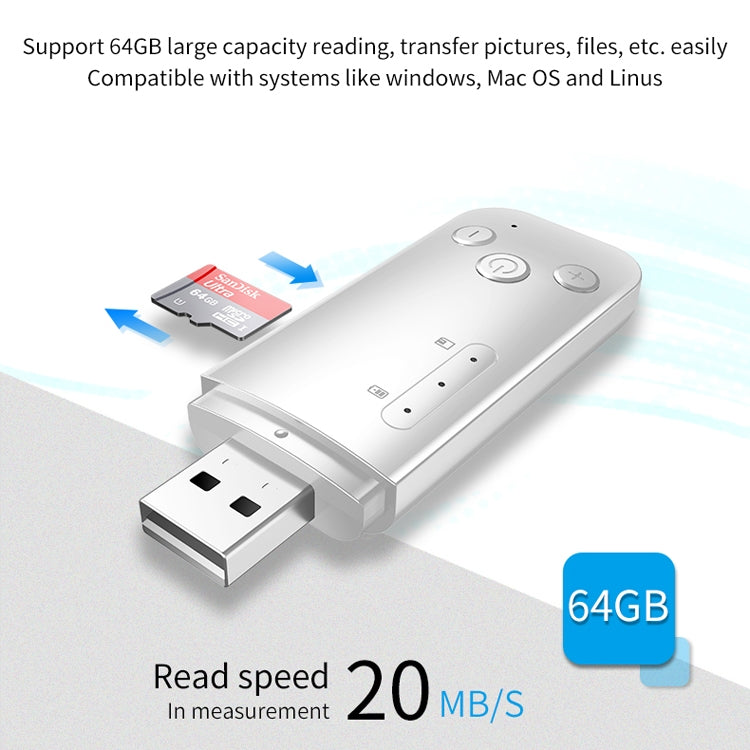 D90 USB Dual Output Bluetooth 5.0 Adapter 2 In 1 Audio Receiving Transmitter (White)