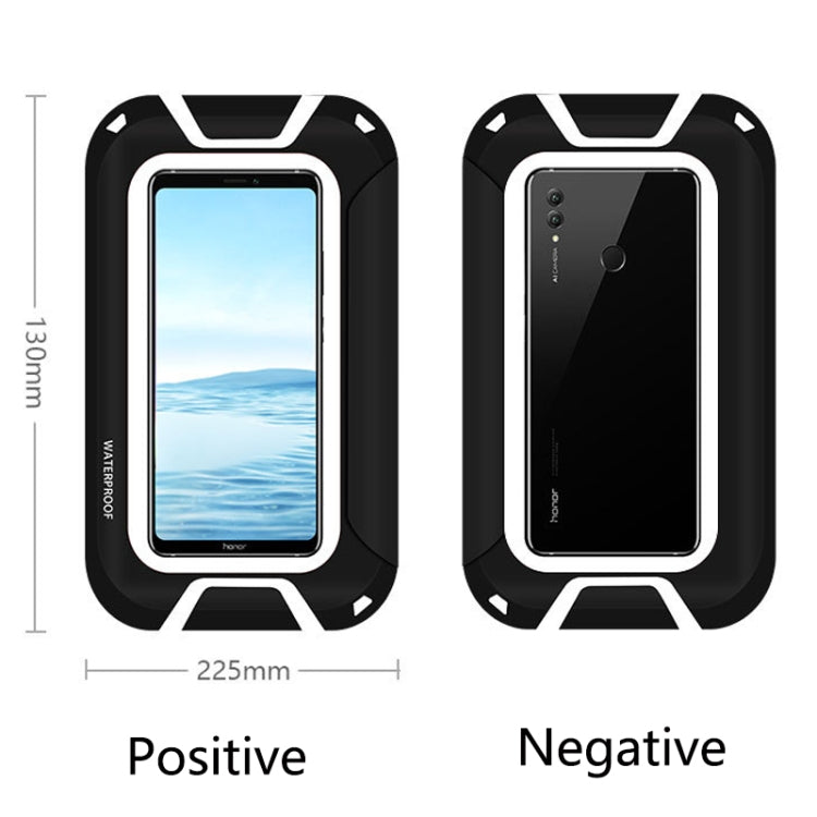 XSFSD-02 TPU Waterproof Mobile Phone Bag Diving Cover Outdoor Transparent Photo Swimming Bag(Black)