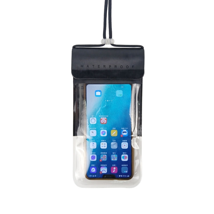 BSFSSJD015 PU Phone Waterproof Bag Touch Screen Camera Transparent Swimming Rafting Beach Waterproof Phone Bag, Size: Free Size