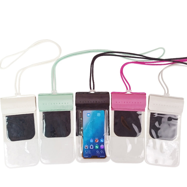 BSFSSJD015 PU Phone Waterproof Bag Touch Screen Camera Transparent Swimming Rafting Beach Waterproof Phone Bag, Size: Free Size