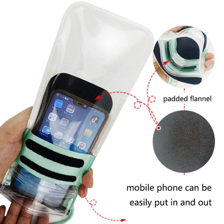 BSFSSJD015 PU Phone Waterproof Bag Touch Screen Camera Transparent Swimming Rafting Beach Waterproof Phone Bag, Size: Free Size