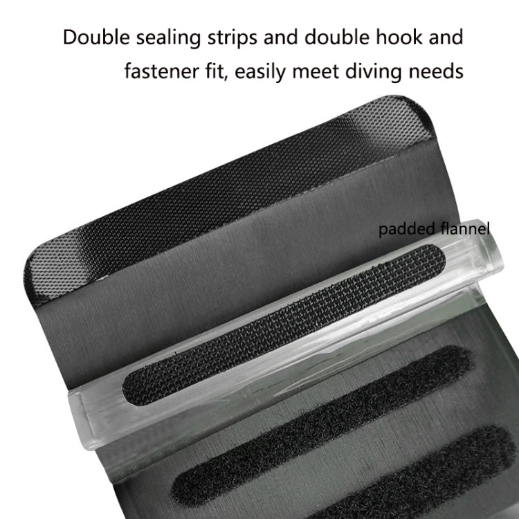 BSFSSJD015 PU Phone Waterproof Bag Touch Screen Camera Transparent Swimming Rafting Beach Waterproof Phone Bag, Size: Free Size