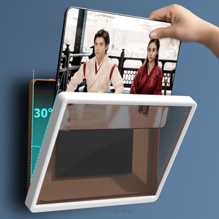 Kitchen And Bathroom Punch-Free Waterproof And Oily Fume Tablet Holder Waterproof Box For IPad,Style: Fixed Model