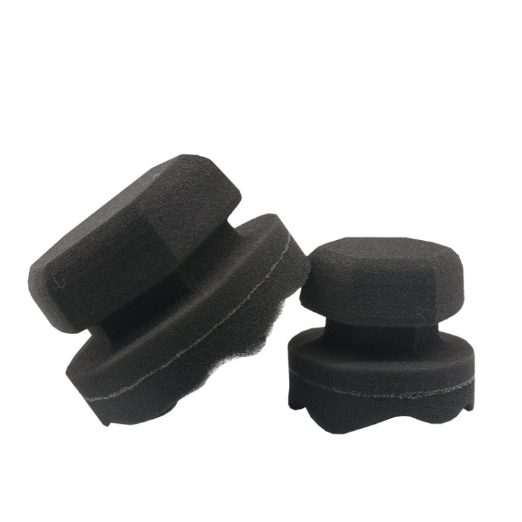 Hand-Grabbing Waves High Density Car Tire Wax Sponge Leather Wax Sponge, Specification: Small