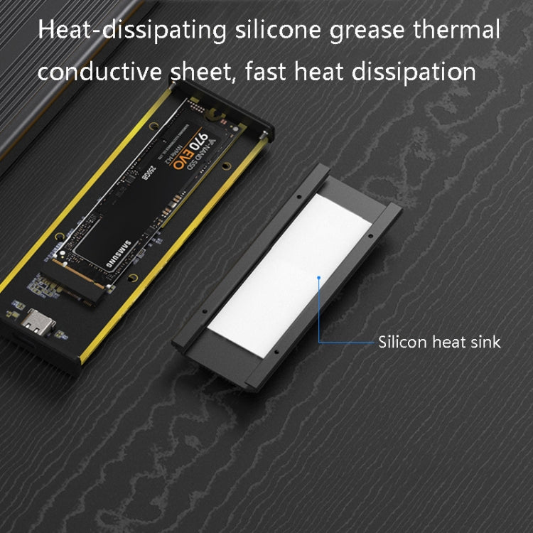 M.2 NVME / NGFF Solid State Drive Troll Type-C3.1 SSD Mobile Hard Disk Box, Style: NGFF Single Cable