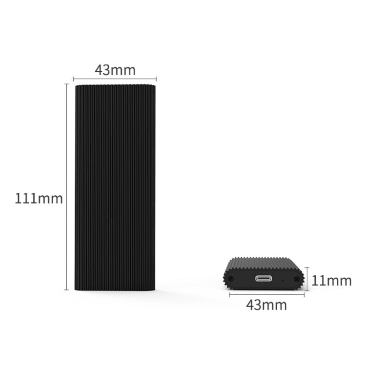 M.2 NVME / SATA Mobile Hard Disk Troll Type-C USB3.1 Gen2 Transport Solid State Drive Box, Style: NVME Double Cable