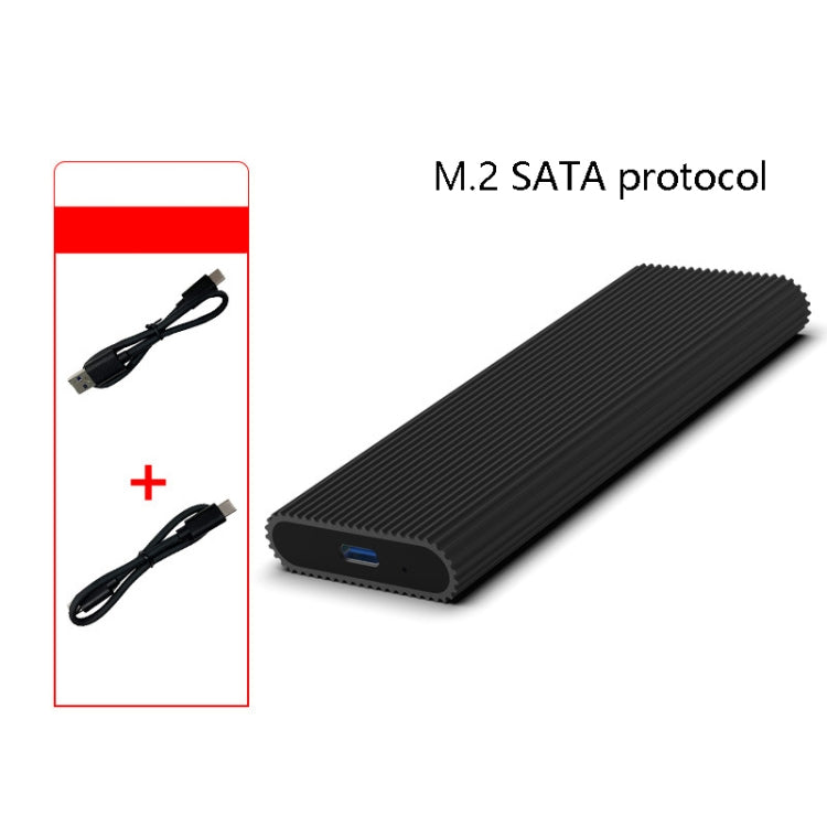 M.2 NVME / SATA Mobile Hard Disk Troll Type-C USB3.1 Gen2 Transport Solid State Drive Box, Style: NGFF Double Cable