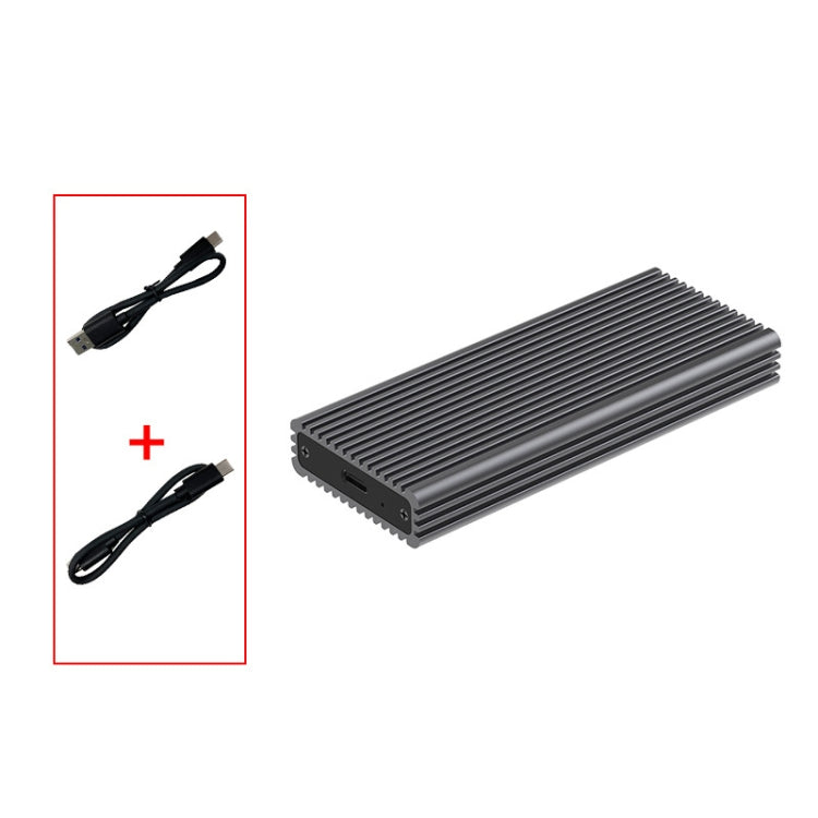 M.2 NVME / NGFF Mobile Hard Disk Box TYPE-C3.1 Notebook External Solid State Drive Box, Style: PC280G NVME Double Cable