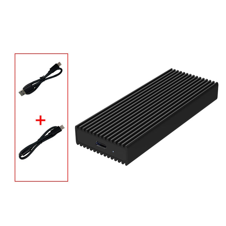 M.2 NVME / NGFF Mobile Hard Disk Box TYPE-C3.1 Notebook External Solid State Drive Box, Style: PC280K NVME Double Cable