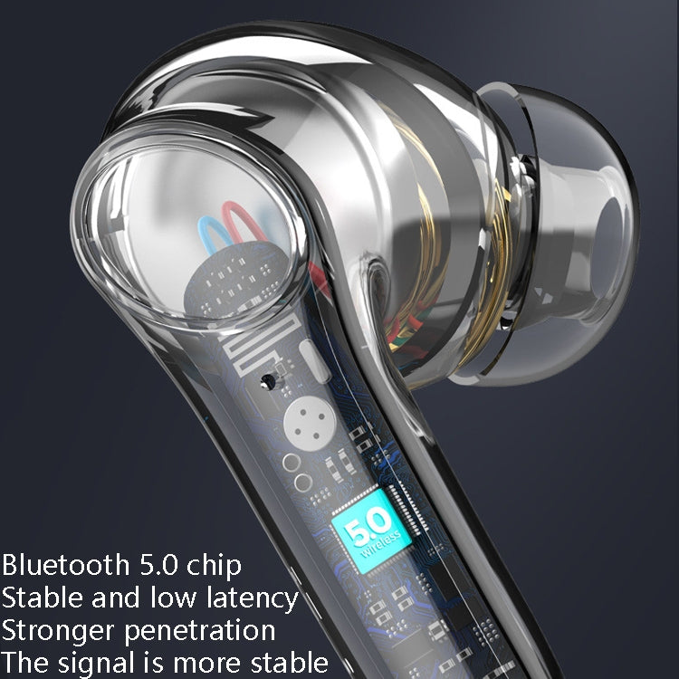 B11 TWS Bluetooth 5.0 Sports Wireless ANC Noise Cancelling In-ear Earphones with Charging Box, Support LED Power Display